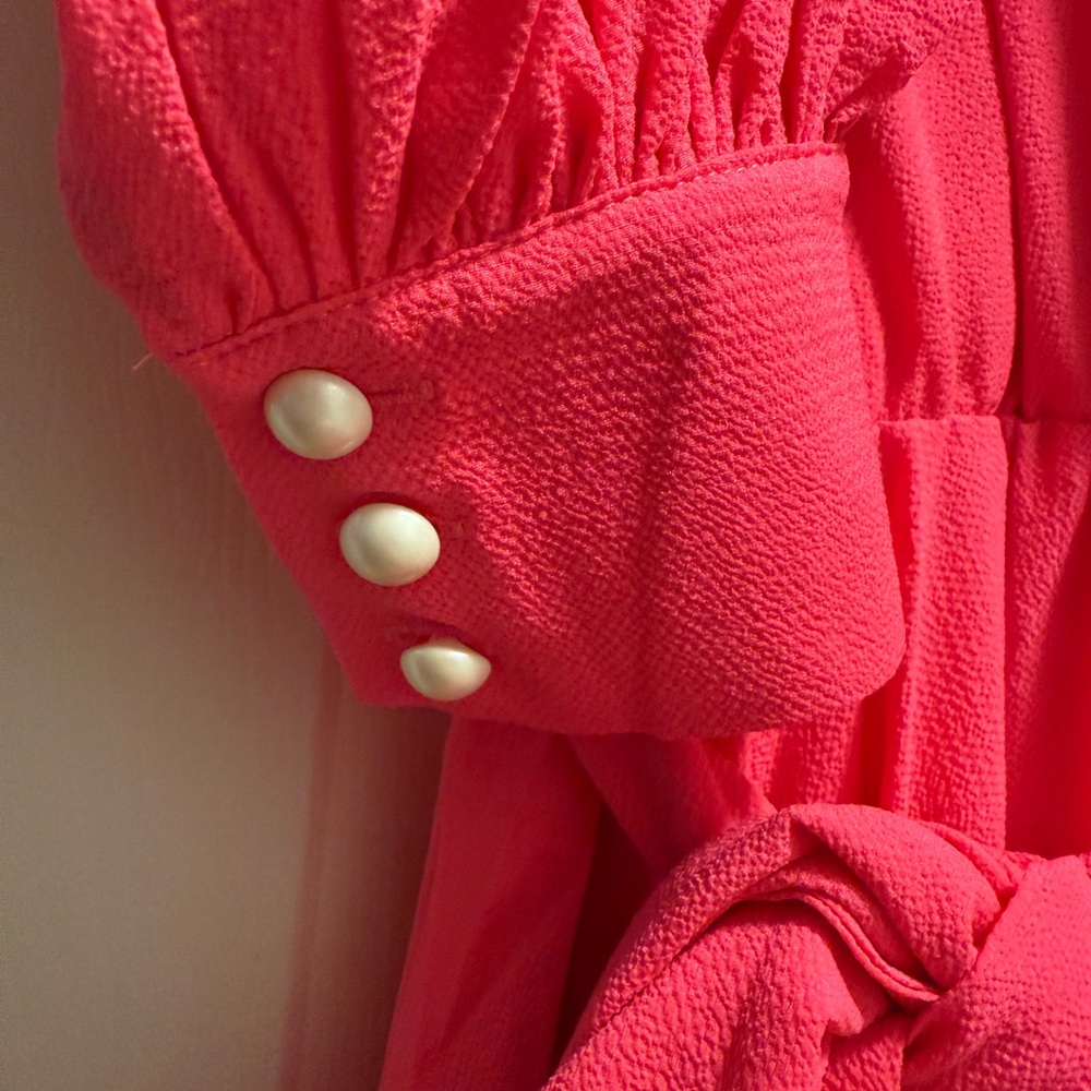 Meghan LA - Lilypad Midi Dress - Neon Pink - NWT - Size S - Picture 6 of 11